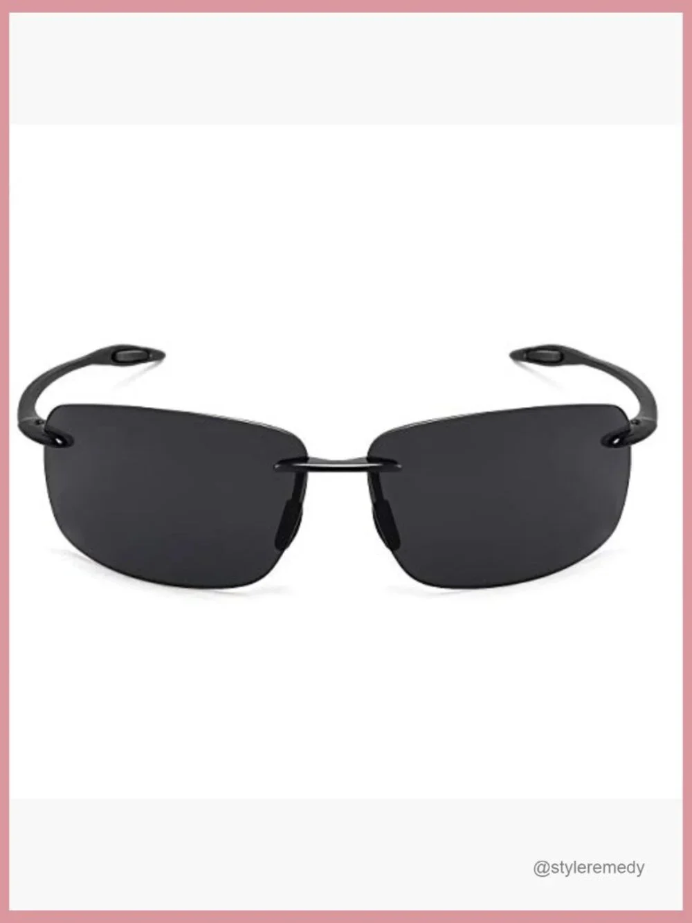 TR90 Rimless Sports Sunglasses for Men Women Running Fishing Golf
